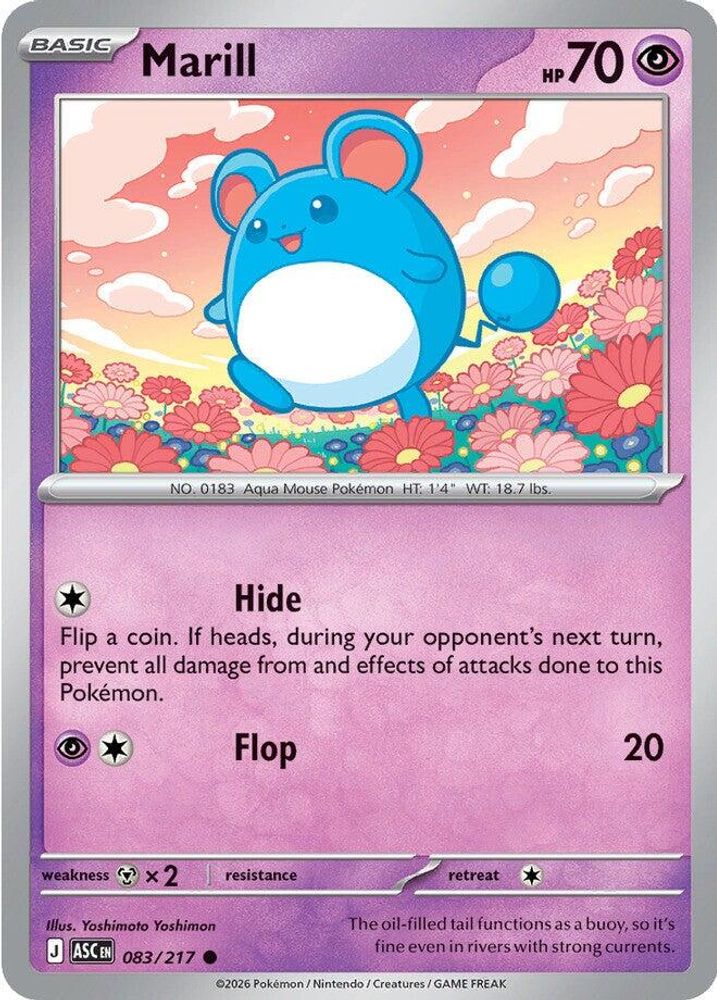 Marill 083/217  - Reverse Holofoil ME Ascended Heroes - Common