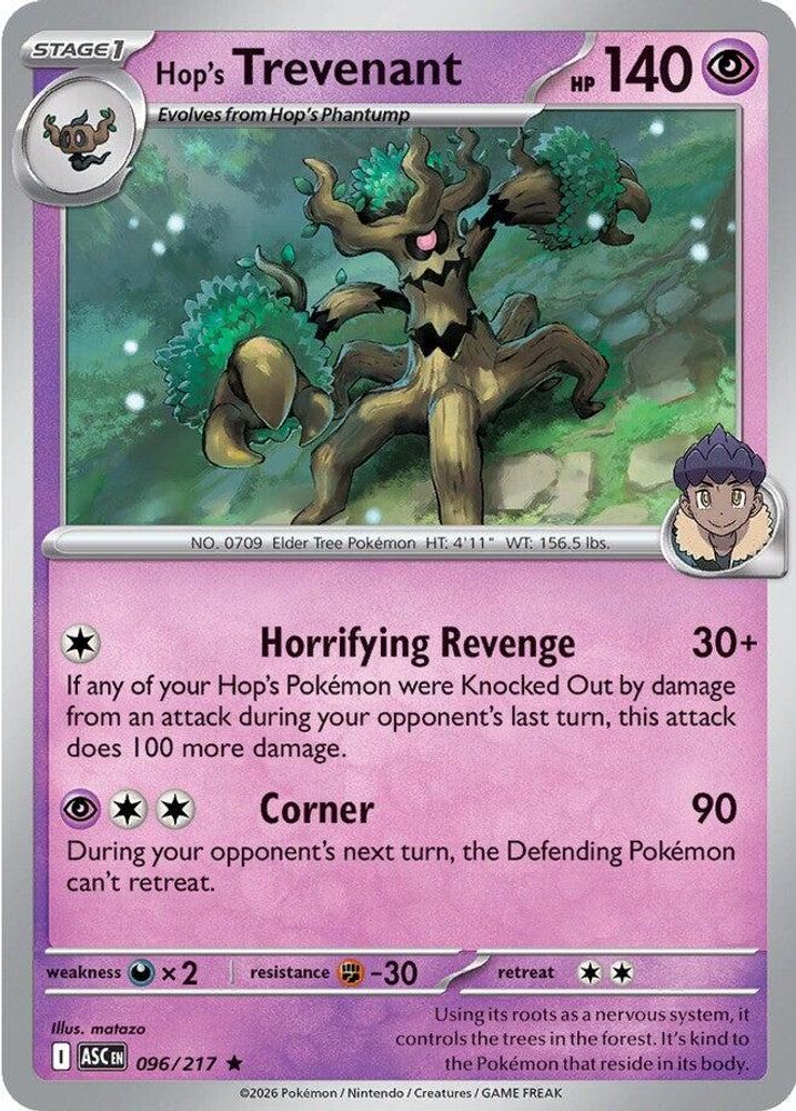 Hop's Trevenant 096/217  - Reverse Holofoil ME Ascended Heroes - Rare