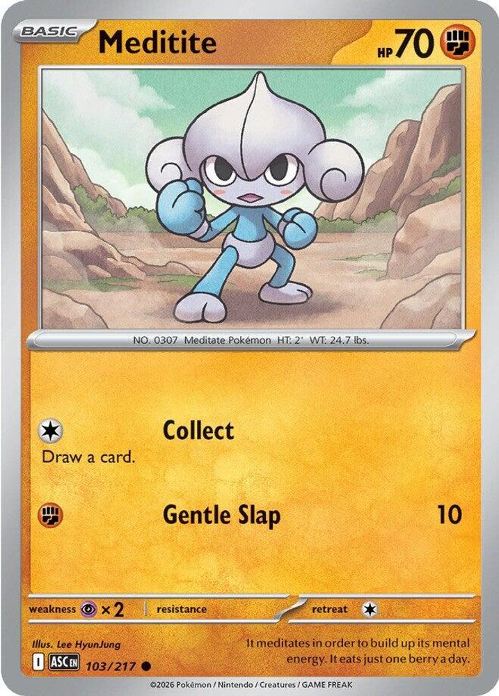 Meditite 103  - Reverse Holofoil ME Ascended Heroes - Common
