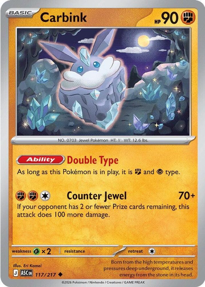 Carbink 117/217  - Reverse Holofoil ME Ascended Heroes - Uncommon