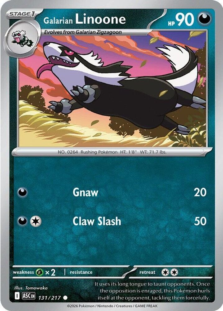 Galarian Linoone 131  - Reverse Holofoil ME Ascended Heroes - Common