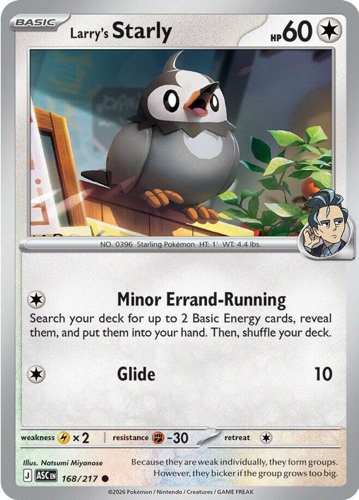Larry's Starly 168  - Reverse Holofoil ME Ascended Heroes - Common
