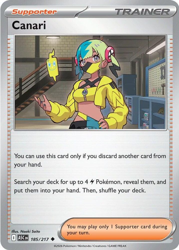 Canari 185/217  - Reverse Holofoil ME Ascended Heroes - Uncommon