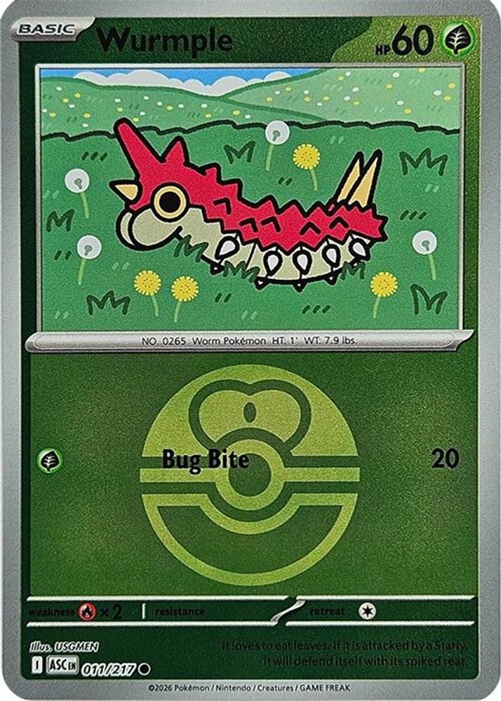 Wurmple (011/217) (Love Ball) [Mega Evolution: Ascended Heroes]