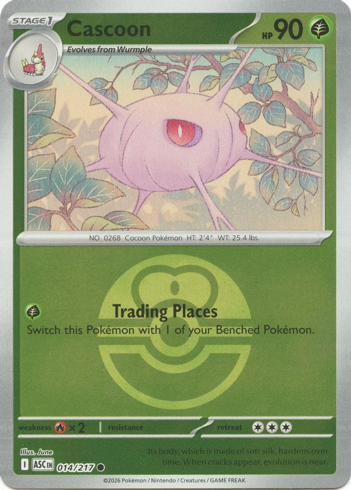 Cascoon (014/217) (Love Ball) [Mega Evolution: Ascended Heroes]