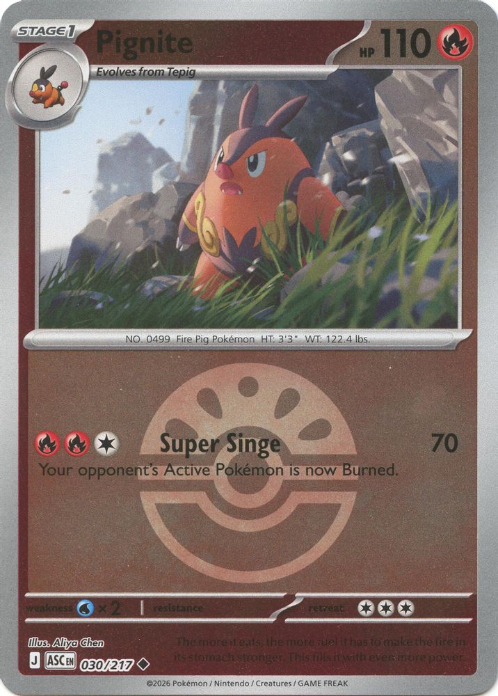 Pignite (030/217) (Friend Ball) [Mega Evolution: Ascended Heroes]