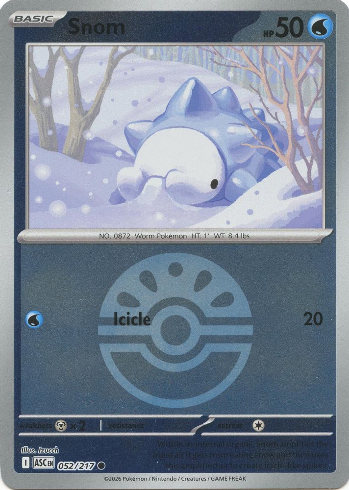 Snom (052/217) (Friend Ball) [Mega Evolution: Ascended Heroes]
