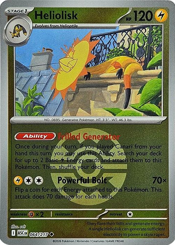 Heliolisk (064/217) (Quick Ball) [Mega Evolution: Ascended Heroes]