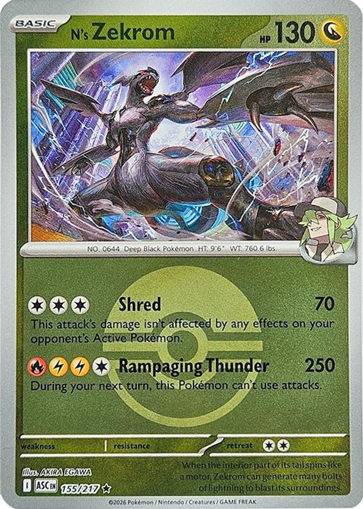 N's Zekrom (155/217) (Poke Ball) [Mega Evolution: Ascended Heroes]