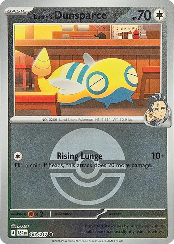 Larry's Dunsparce (163/217) (Poke Ball) [Mega Evolution: Ascended Heroes]
