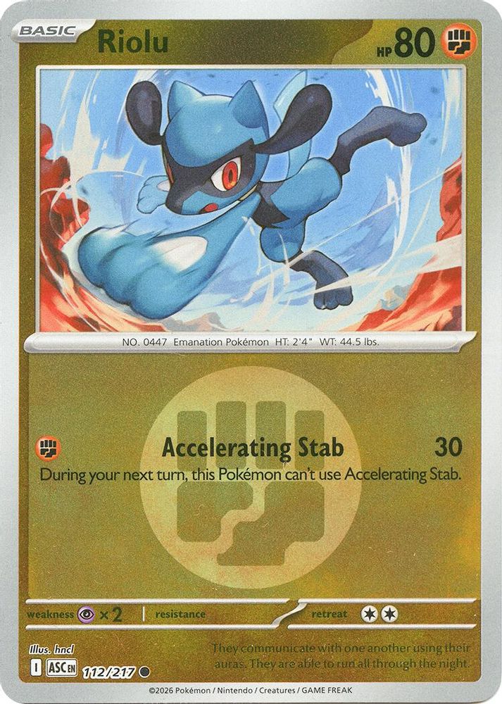 Riolu (112/217) (Energy Symbol Pattern) [Mega Evolution: Ascended Heroes]