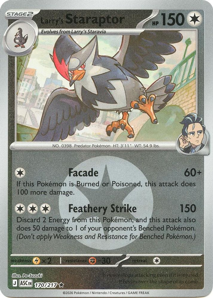 Larry's Staraptor (170/217) (Energy Symbol Pattern) [Mega Evolution: Ascended Heroes]