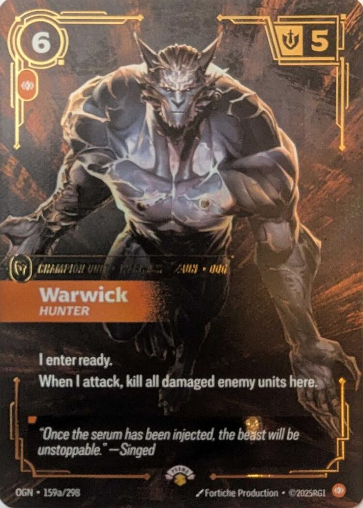 Warwick - Hunter (159a/298) - [Riftbound Promotional Cards Foil] (Riftbound TCG)