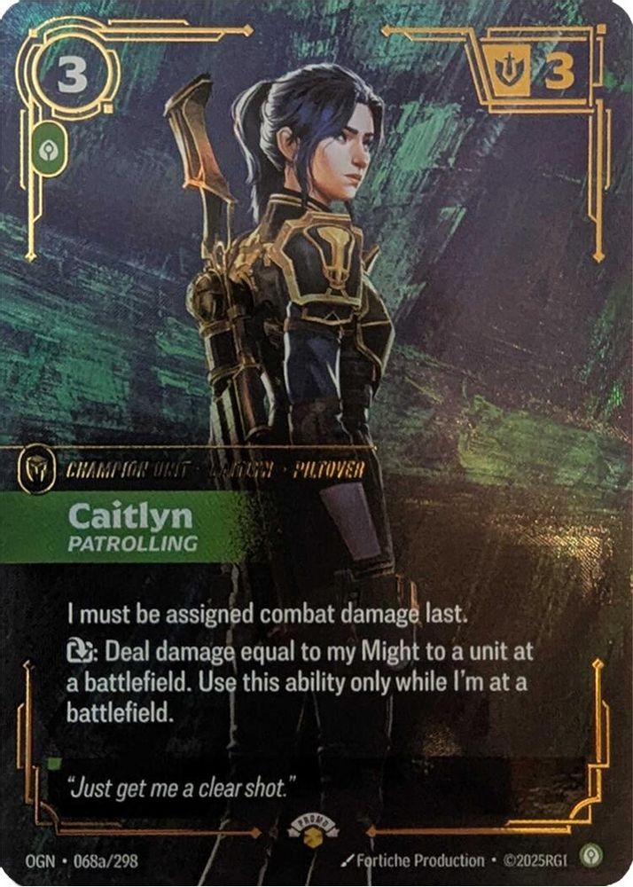 Caitlyn - Patrolling (068a/298) - [Riftbound Promotional Cards Foil] (Riftbound TCG)