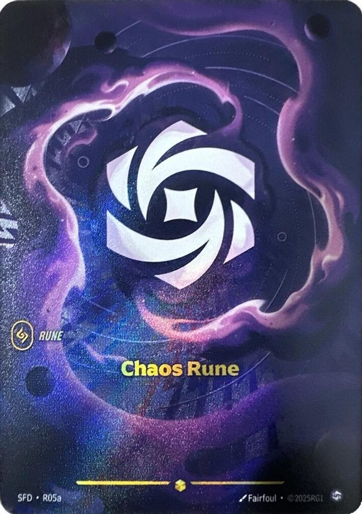 Chaos Rune (Alternate Art) (R05a) - [Spiritforged Foil] (Riftbound TCG)