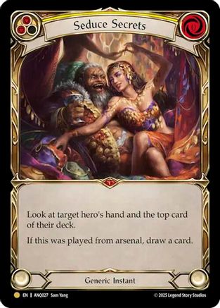 Seduce Secrets (Yellow) (ANQ027) (ANQ027) - Compendium of Rathe - Antiquity Pack Cold Foil