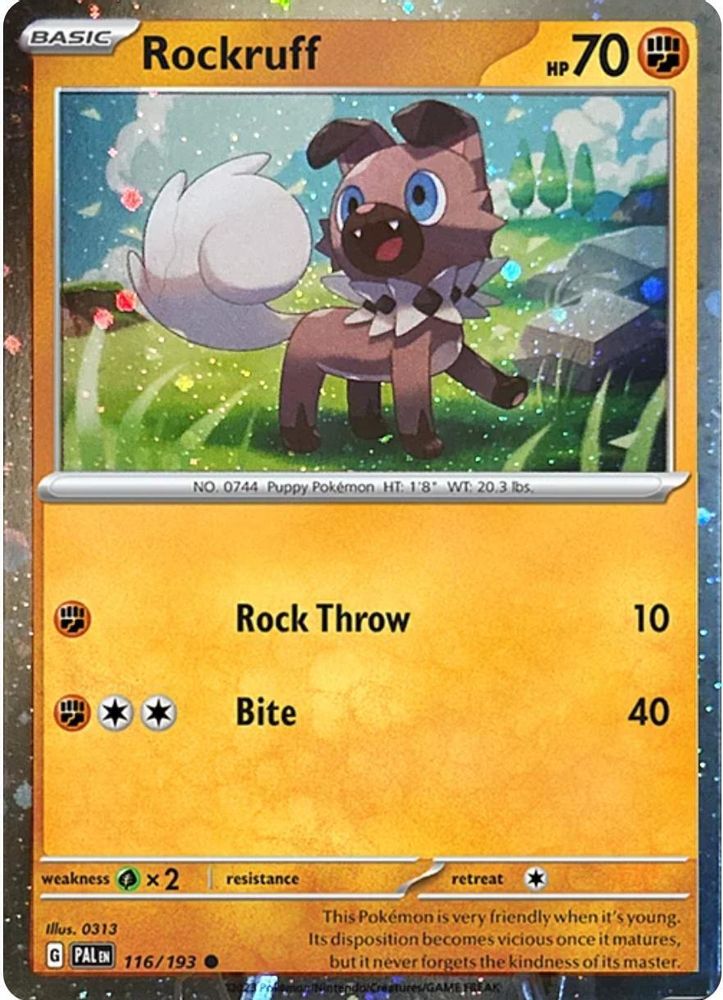 Rockruff (Cosmos Holo) 116/193 - Holofoil Blister Exclusives - Common