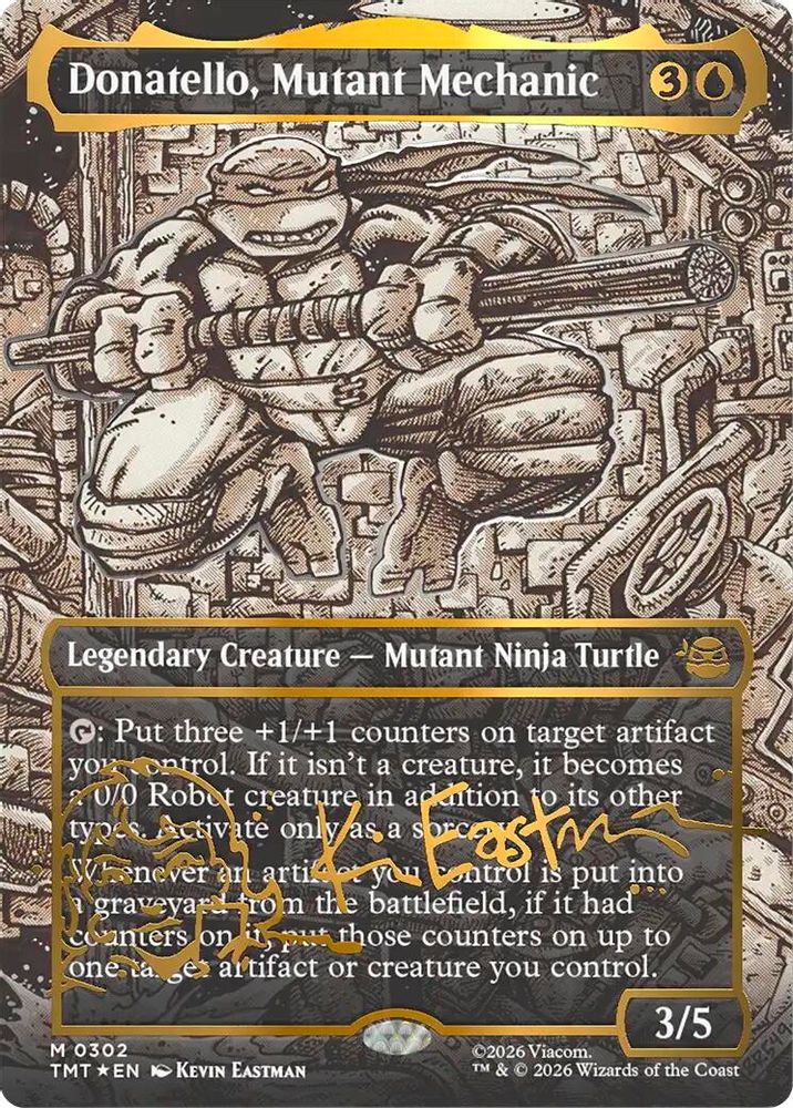 Donatello, Mutant Mechanic (Borderless) (Gold-Stamped Signature) [Teenage Mutant Ninja Turtles]