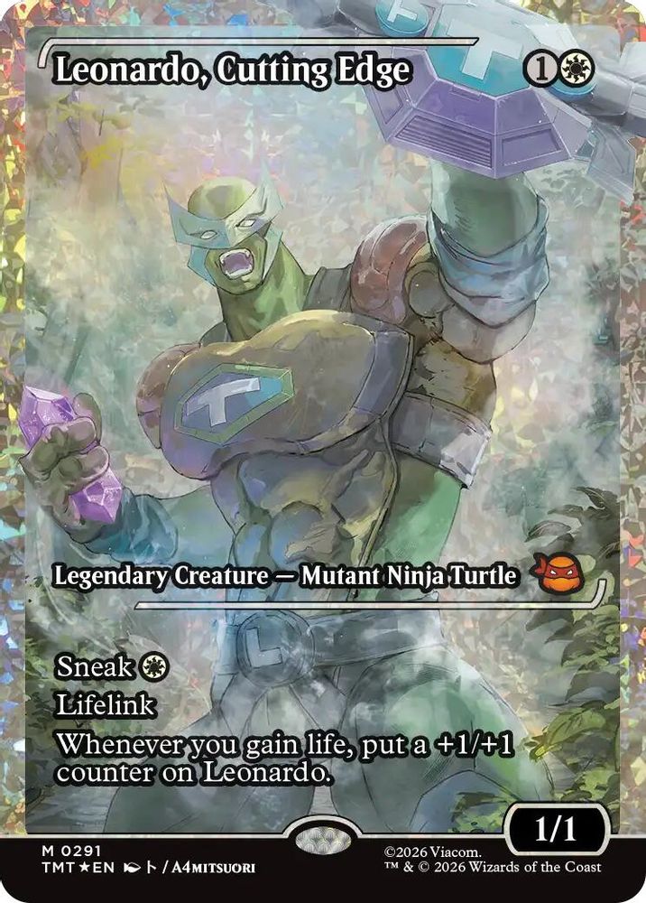 Leonardo, Cutting Edge (Showcase) (Fracture Foil) [Teenage Mutant Ninja Turtles]