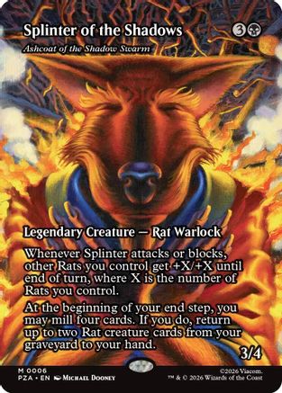 Splinter of the Shadows - Ashcoat of the Shadow Swarm (Borderless) [Teenage Mutant Ninja Turtles Eternal-Legal]
