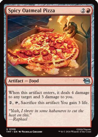 Spicy Oatmeal Pizza [Teenage Mutant Ninja Turtles]