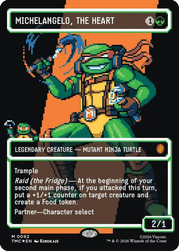 Michelangelo, the Heart (0093) (Borderless) [Teenage Mutant Ninja Turtles Commander]