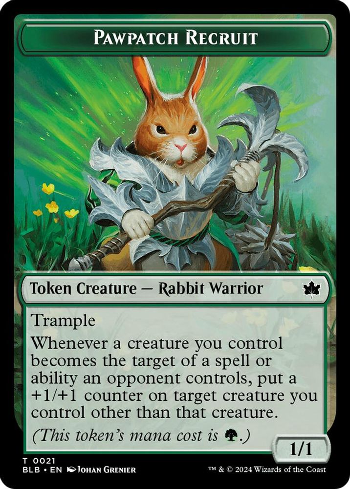 Pawpatch Recruit // Map Double-Sided Token [Bloomburrow Tokens]