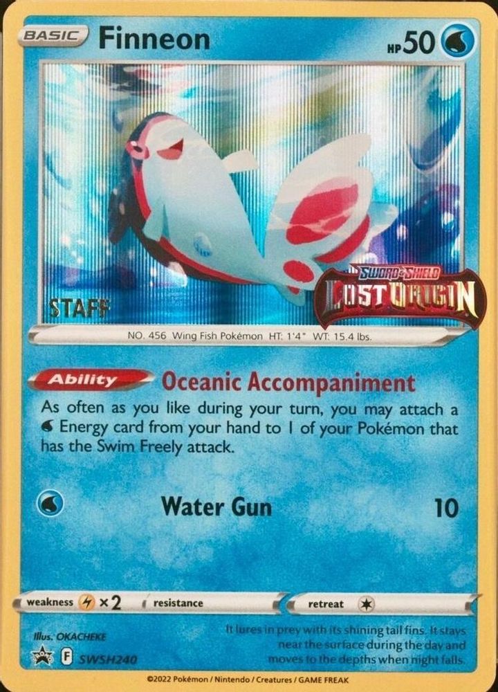 Finneon (Prerelease Staff) SWSH240 - Holofoil SWSH Sword & Shield Promo Cards - Promo