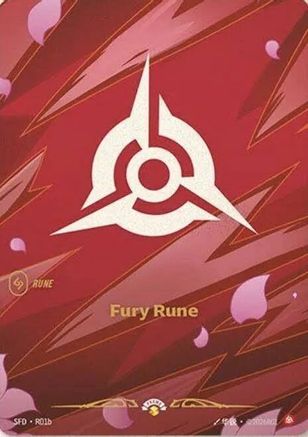 Fury Rune (R01b) (R01b) - Riftbound Organized Play Promotional Cards Foil (Riftbound TCG)