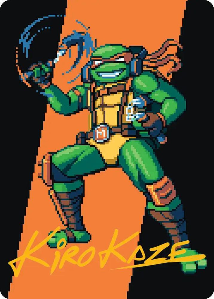 Michelangelo, the Heart Art Card (Gold-Stamped Signature) [Teenage Mutant Ninja Turtles Art Series]