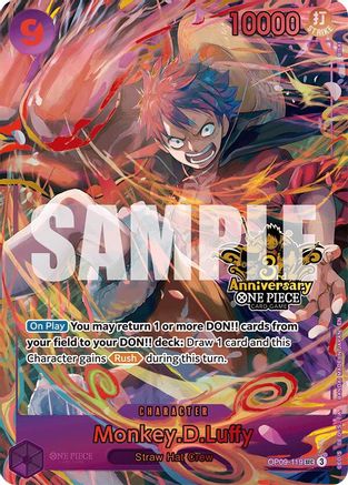 Monkey.D.Luffy (Japanese Version 3rd Anniversary Set) [One Piece Promotion Cards]