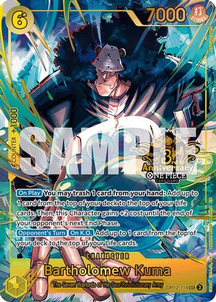 Bartholomew Kuma (Japanese Version 3rd Anniversary Set) [One Piece Promotion Cards]