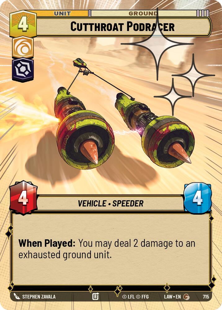 Cutthroat Podracer (715) (Hyperspace Foil) (715) [A Lawless Time]