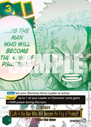 Luffy Is the Man Who Will Become the King of Pirates!!! (Japanese Version 3rd Anniversary Set) [One Piece Promotion Cards]