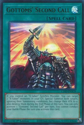 Gottoms' Second Call (Ultra Rare) [L26D-ENX19] Ultra Rare