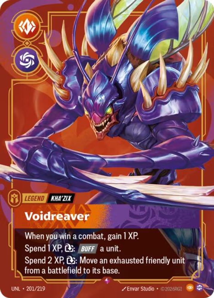 Kha'Zix - Voidreaver (201/219) - [Unleashed Foil] (Riftbound TCG)