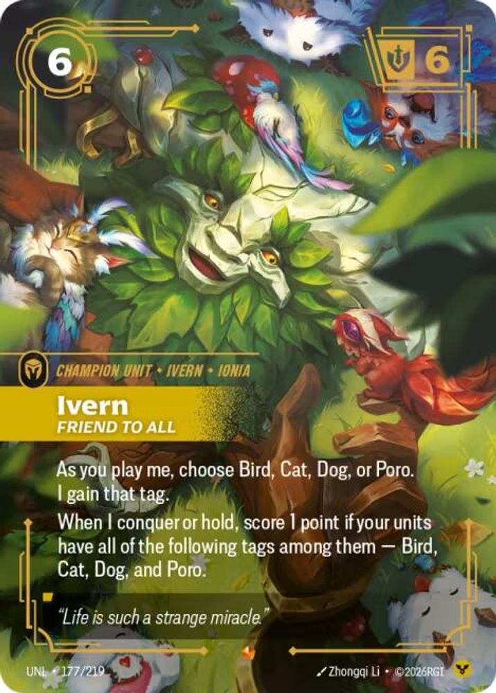 Ivern - Friend to All (177/219) - [Unleashed Foil] (Riftbound TCG)