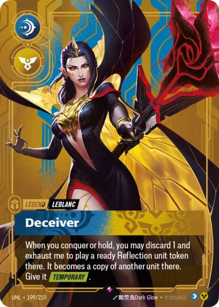 LeBlanc - Deceiver (199/219) - [Unleashed Foil] (Riftbound TCG)