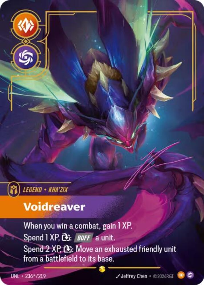 Kha'Zix - Voidreaver (Signature) (236*/219) - [Unleashed Foil] (Riftbound TCG)