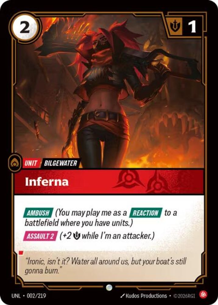 Inferna (002/219) - [Unleashed Foil] (Riftbound TCG)