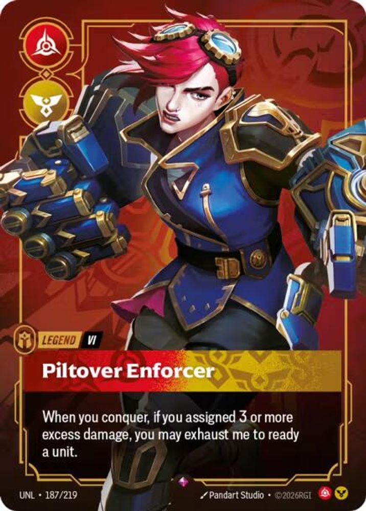 Vi - Piltover Enforcer (187/219) - [Unleashed Foil] (Riftbound TCG)