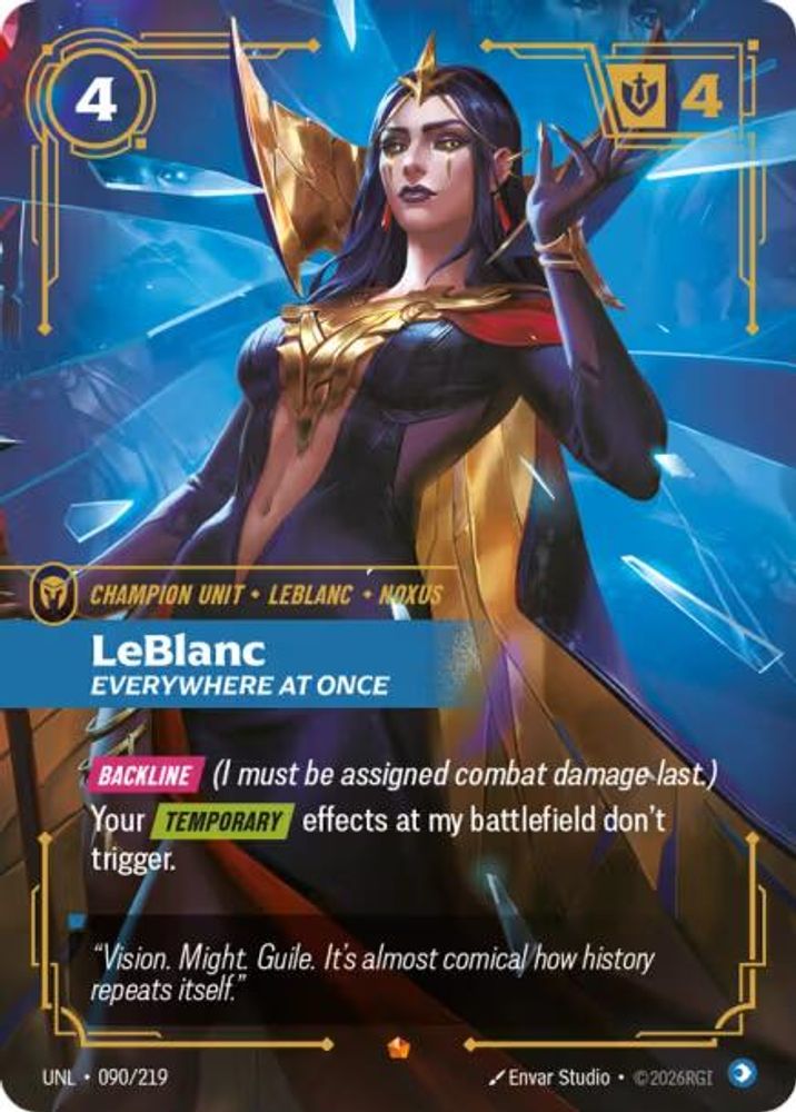 LeBlanc - Everywhere At Once (090/219) - [Unleashed Foil] (Riftbound TCG)