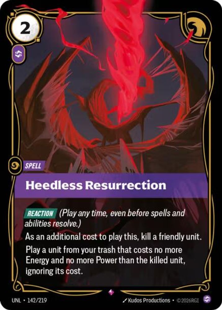 Heedless Resurrection (142/219) - [Unleashed Foil] (Riftbound TCG)