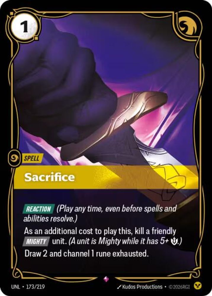 Sacrifice (173/219) - [Unleashed Foil] (Riftbound TCG)
