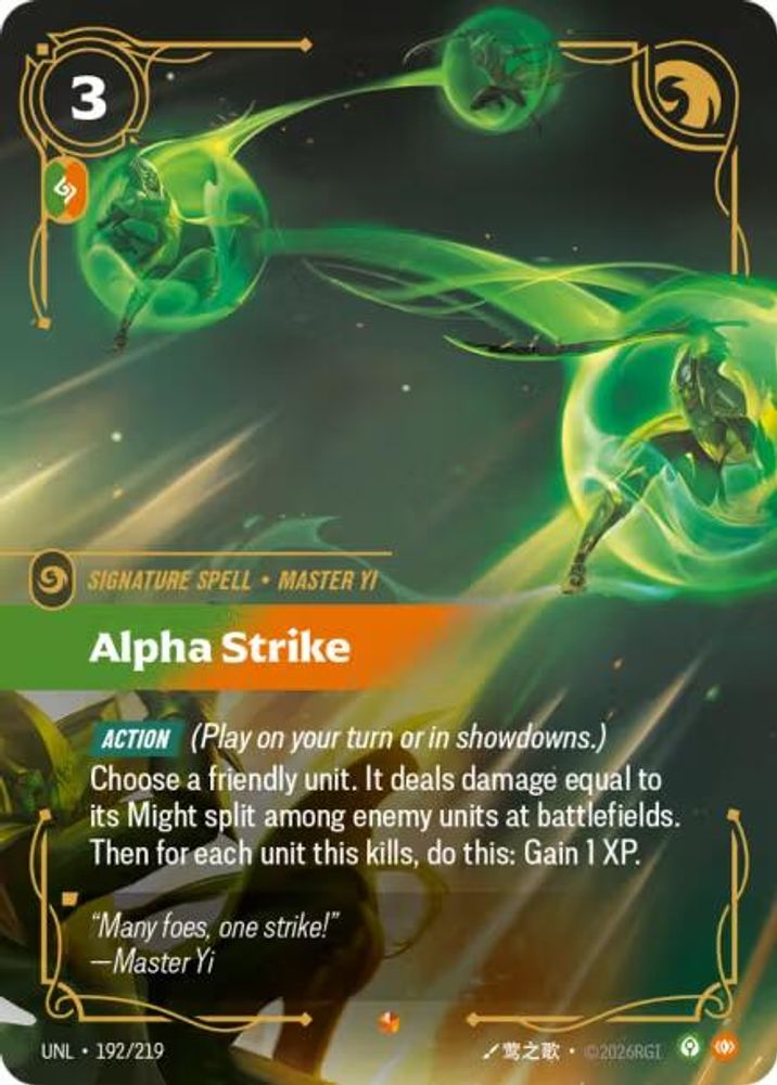 Alpha Strike (192/219) - [Unleashed Foil] (Riftbound TCG)