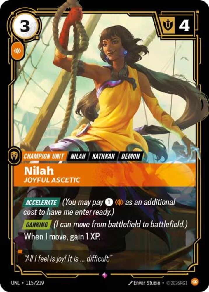 Nilah - Joyful Ascetic (115/219) - [Unleashed Foil] (Riftbound TCG)