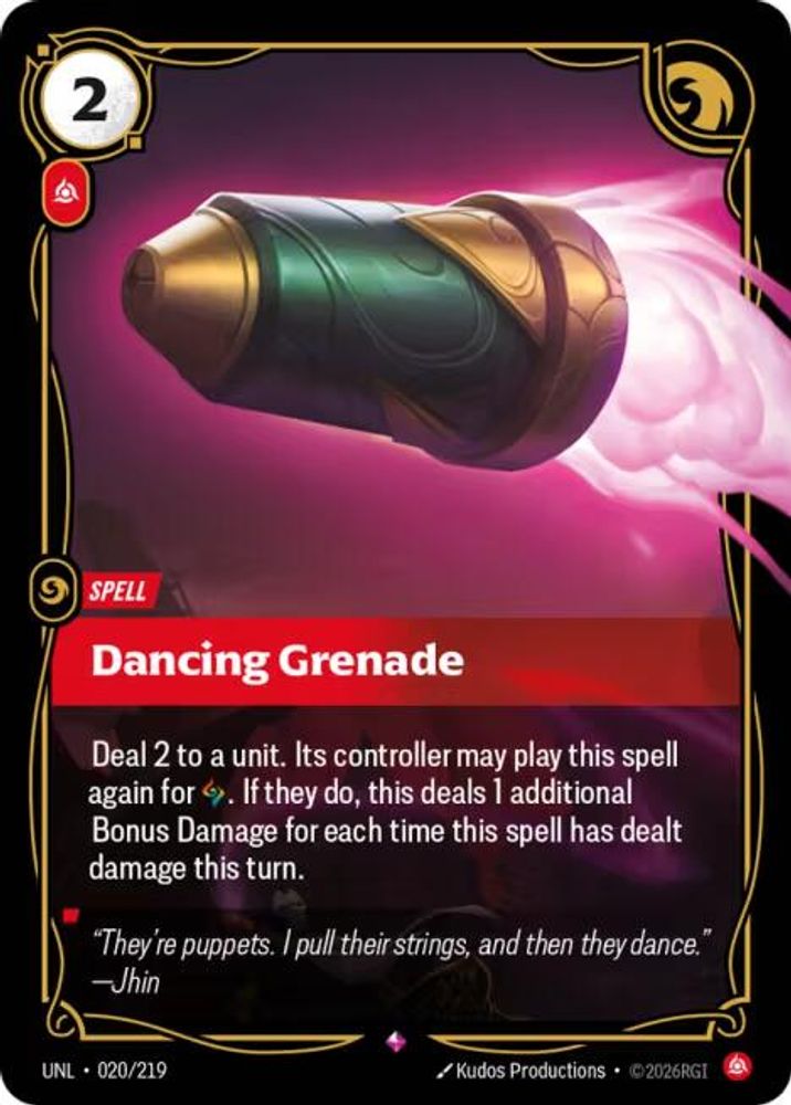 Dancing Grenade (020/219) - [Unleashed Foil] (Riftbound TCG)