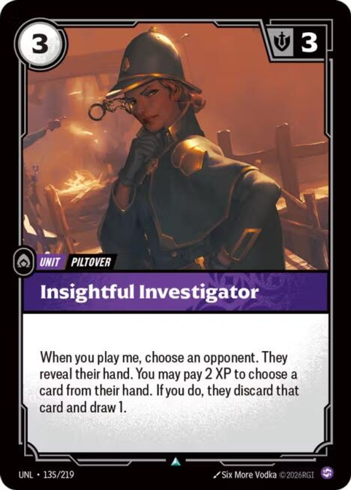 Insightful Investigator (135/219) - [Unleashed Foil] (Riftbound TCG)