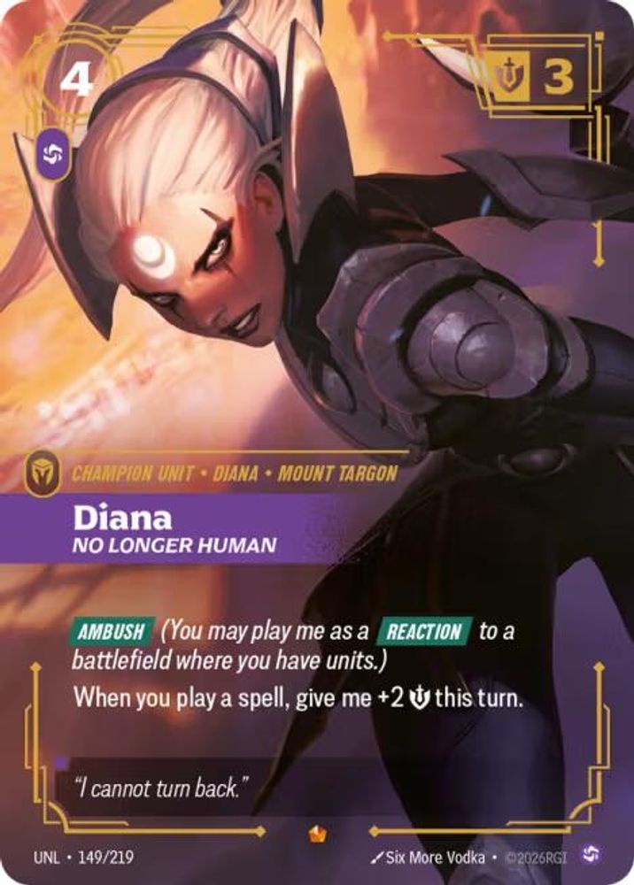 Diana - No Longer Human (149/219) - [Unleashed Foil] (Riftbound TCG)