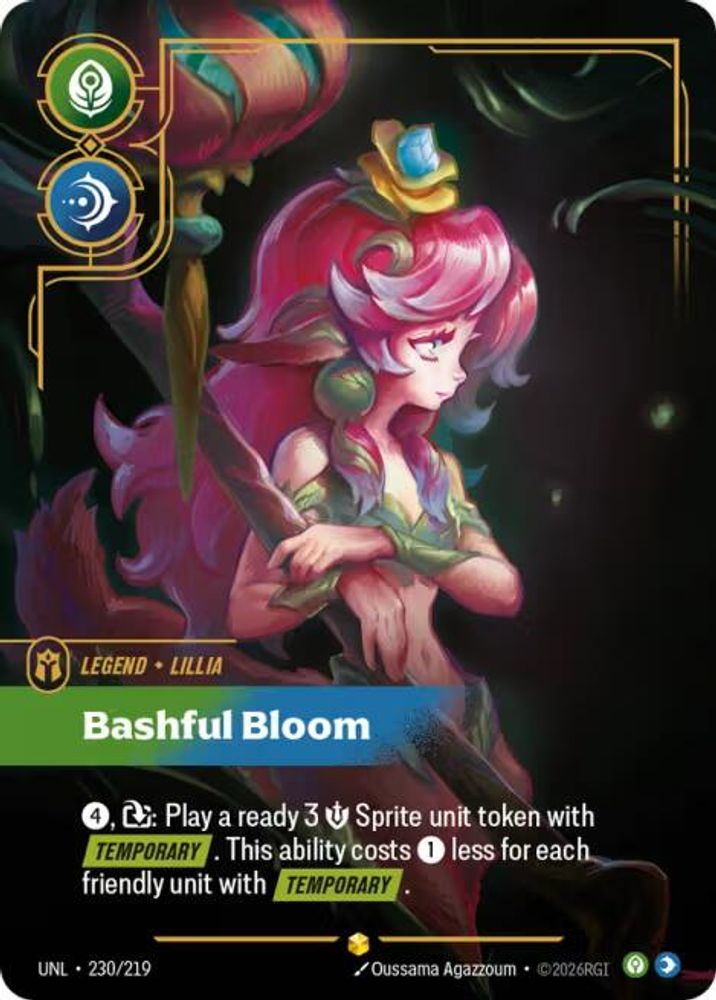 Lillia - Bashful Bloom (Overnumbered) (230/219) - [Unleashed Foil] (Riftbound TCG)